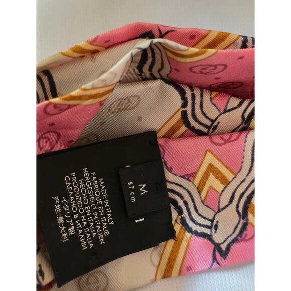Gucci Beige pink multicolor GG Patterned Headband M sz main image 9
